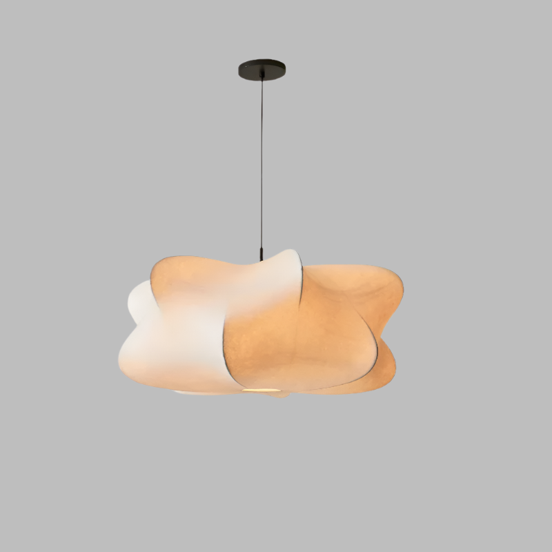 HIKARO – Japanese Wabi Sabi Silk Pendant Light