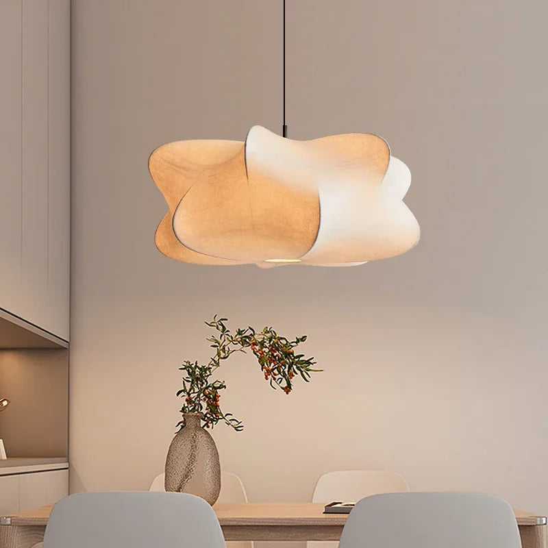 HIKARO – Japanese Wabi Sabi Silk Pendant Light