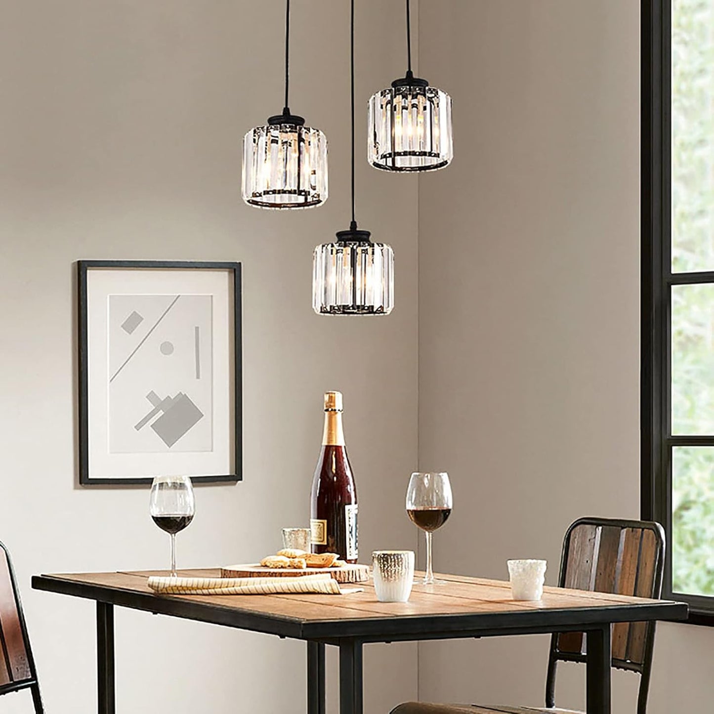 GLAME - Contemporary Gold and Glass Pendant Light