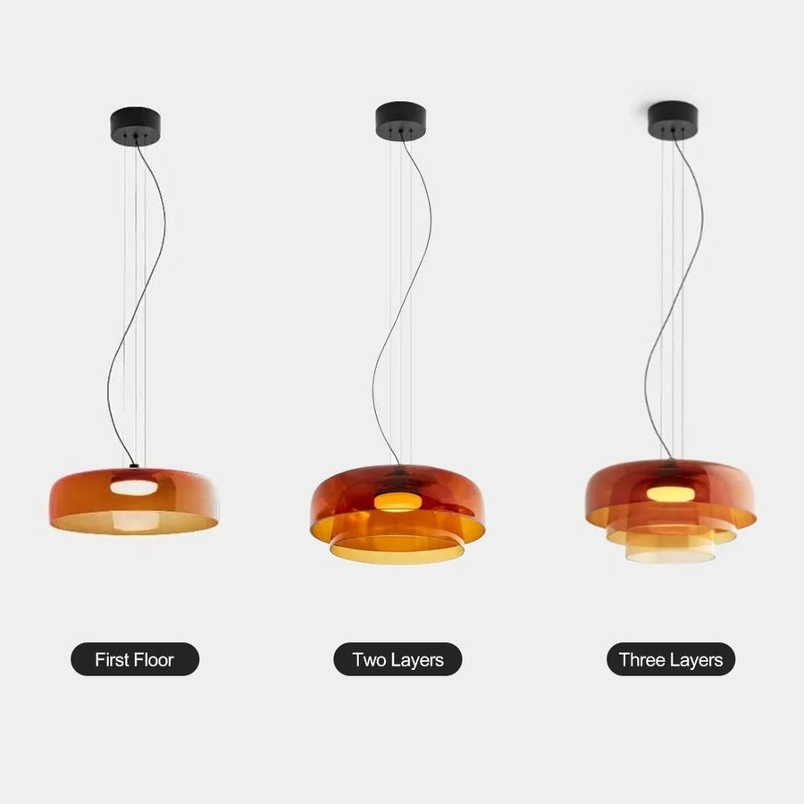 OLVINA - Contemporary Glass Pendant Light