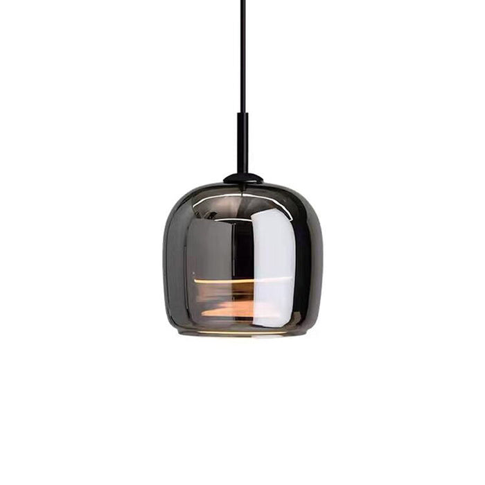 VYNOIR - Contemporary Black Glass Ceiling Light