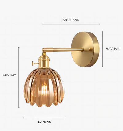 GLOVINA – Floral Inspired Glass Wall Light