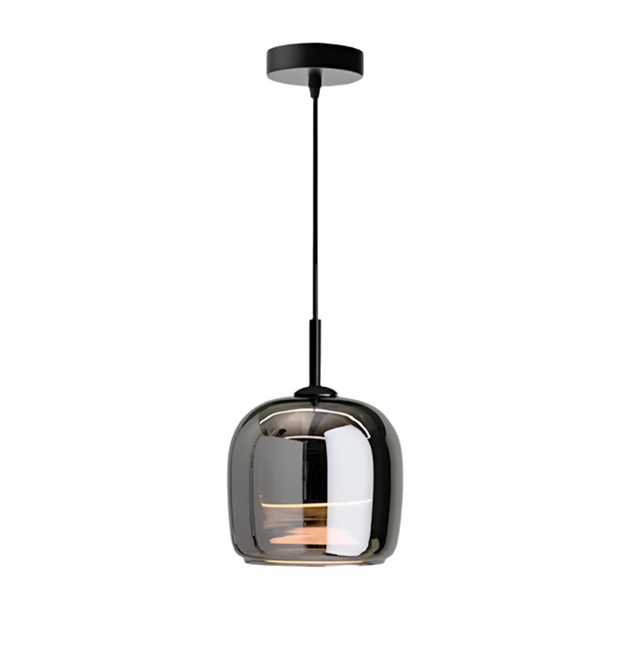 VYNOIR - Contemporary Black Glass Ceiling Light