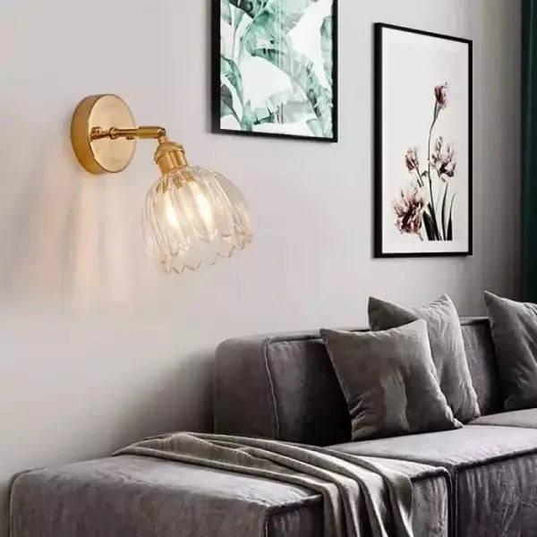 GLOVINA – Floral Inspired Glass Wall Light