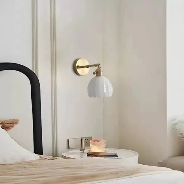 GLOVINA – Floral Inspired Glass Wall Light