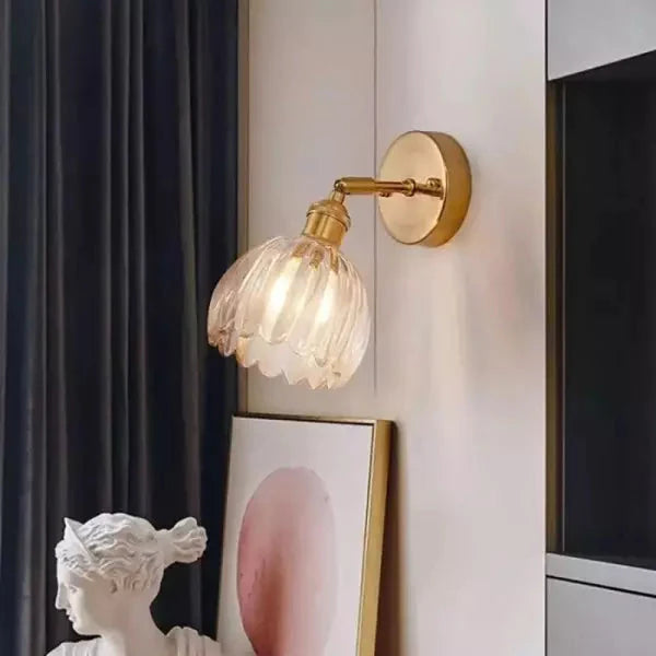 GLOVINA – Floral Inspired Glass Wall Light