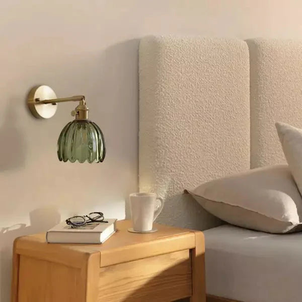 GLOVINA – Floral Inspired Glass Wall Light
