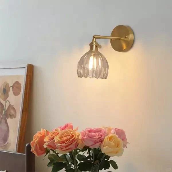 GLOVINA – Floral Inspired Glass Wall Light