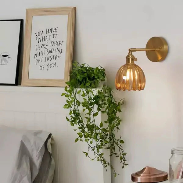 GLOVINA – Floral Inspired Glass Wall Light