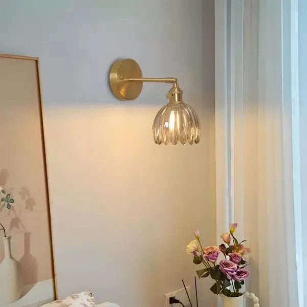 GLOVINA – Floral Inspired Glass Wall Light