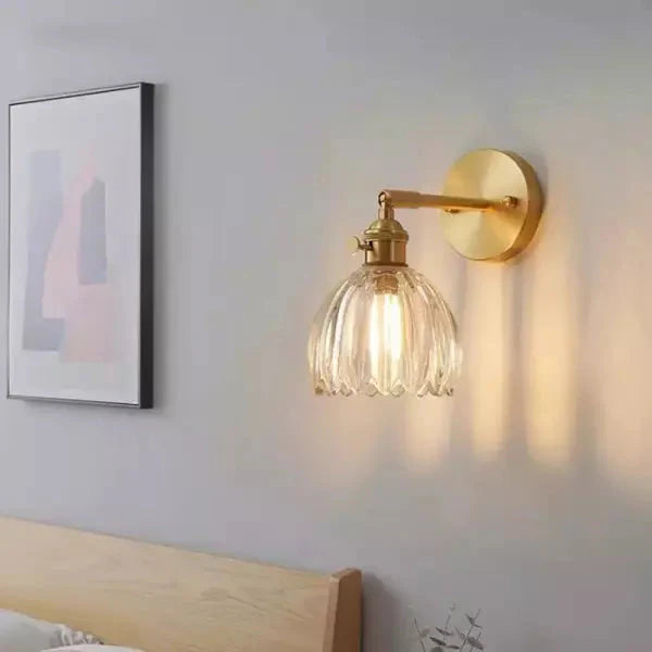 GLOVINA – Floral Inspired Glass Wall Light