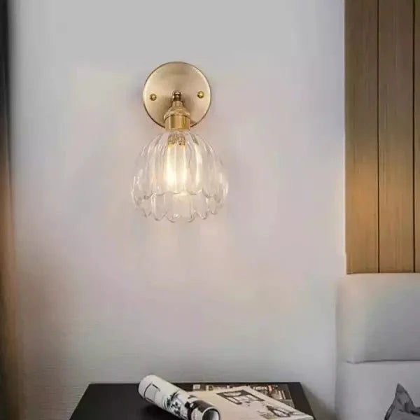 GLOVINA – Floral Inspired Glass Wall Light