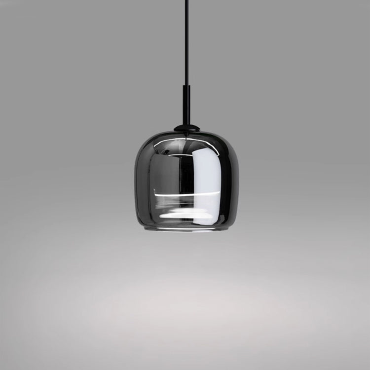 VYNOIR - Contemporary Black Glass Ceiling Light